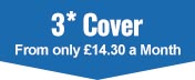 3 star cover Only £12.80 per month