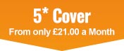 5 star cover Only £19.50 per month